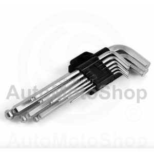 Seškanšu atslēgu komplekts 9gb HEX 1.5-10mm T10-T50 CrV