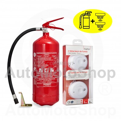KIT: Fire Extinguisher 6kg and smoke detector