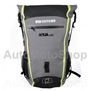 Waterproof Moto Backpack Aqua B-25 Black Gray Fluo Oxford OL466 OL962