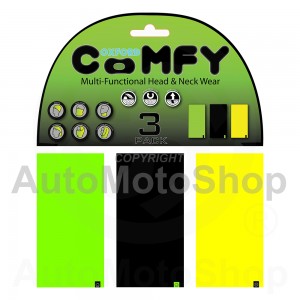 Moto kakla lakats Comfy Green/Blk/Yellow  3-Paka Oxford NW116