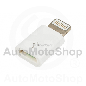 Micro USB Lightning 8pin iPhone Tālruņa lādēšanas adapteris 