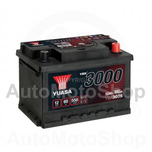 Car Battery 12V 60Ah 550A 175x175x245 YUASA YBX3075