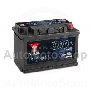 Auto akumulators 12V 70Ah 760A 175x190x278 START-STOP AGM YUASA YBX9096