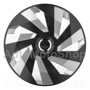 Dekorātīvā disku uzlika 1gab Vector RC BLACK&SILVER 14