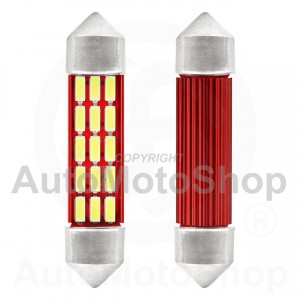 LED CANBUS 4014 20SMD Festoon C5W C10W C3W 41mm Balts 12V/24V