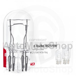 Halogēnās spuldzes T20 W21/5W W3x16q