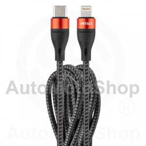 USB-C+zibens kabelis200cm FullLINK UC-19