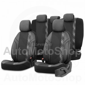 Auto sēdekļu pārvalku komplekts OTOM HORIZON 1808 BLACK/SMOKED 3-ZIP