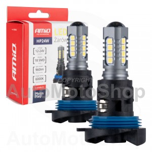 LED CANBUS 3030 18SMD HP24W Balts 12V/24V