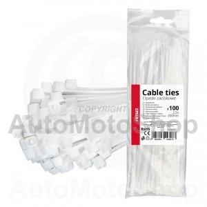 Saspiedes lentes baltas 2,5×200mm 100 gab. AMIO-04307