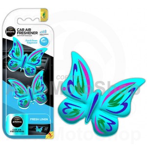Auto gaisa atsvaidzinātājs AROMA FANCY SHAPES BUTTERFLY Fresh Linen